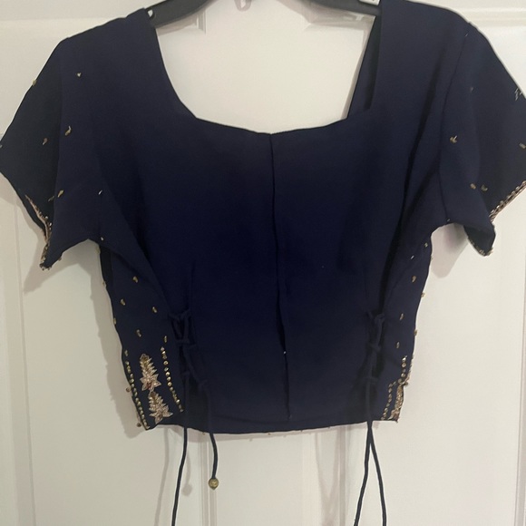 Crop top with bootcut pants indian wear - Picture 3 of 10